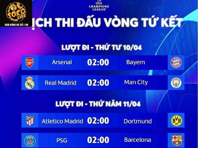 Socolive cập nhật lịch thi đấu các trận bóng đá hàng đầu thế giới